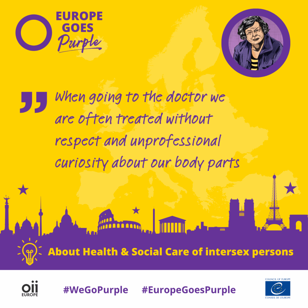 Quote: "When going to the doctor we are often treated without respect and unprofessional curiosity about our body parts"